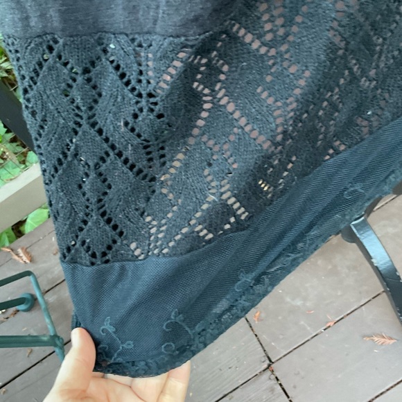 Lanvie lightweight Christmas cardigan sweater vest cascade zipper front tunic S - Picture 10 of 15